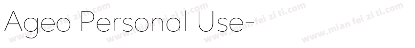 Ageo Personal Use字体转换
